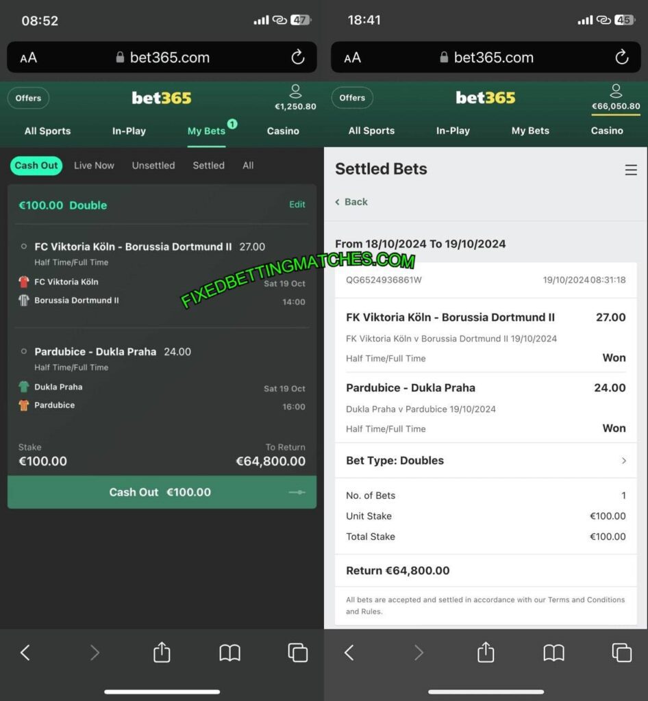 FIXED BET365 BETTING MATCHES