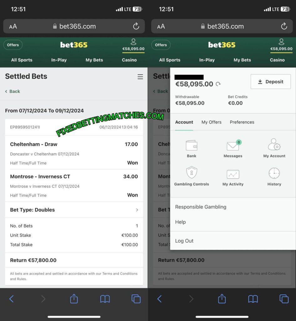 SURE FIXED BET365 BETTING MATCH