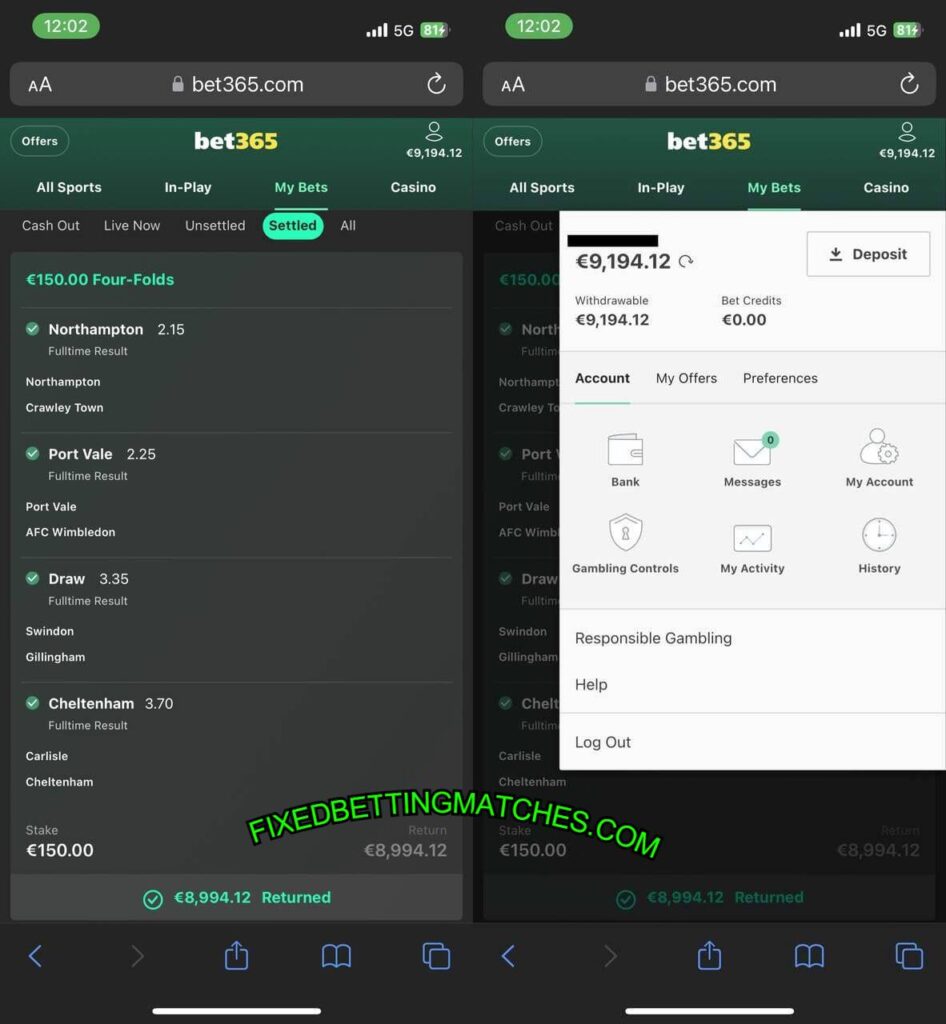 SURE FIXED FOOTBALL 1X2 BETTING TIPS